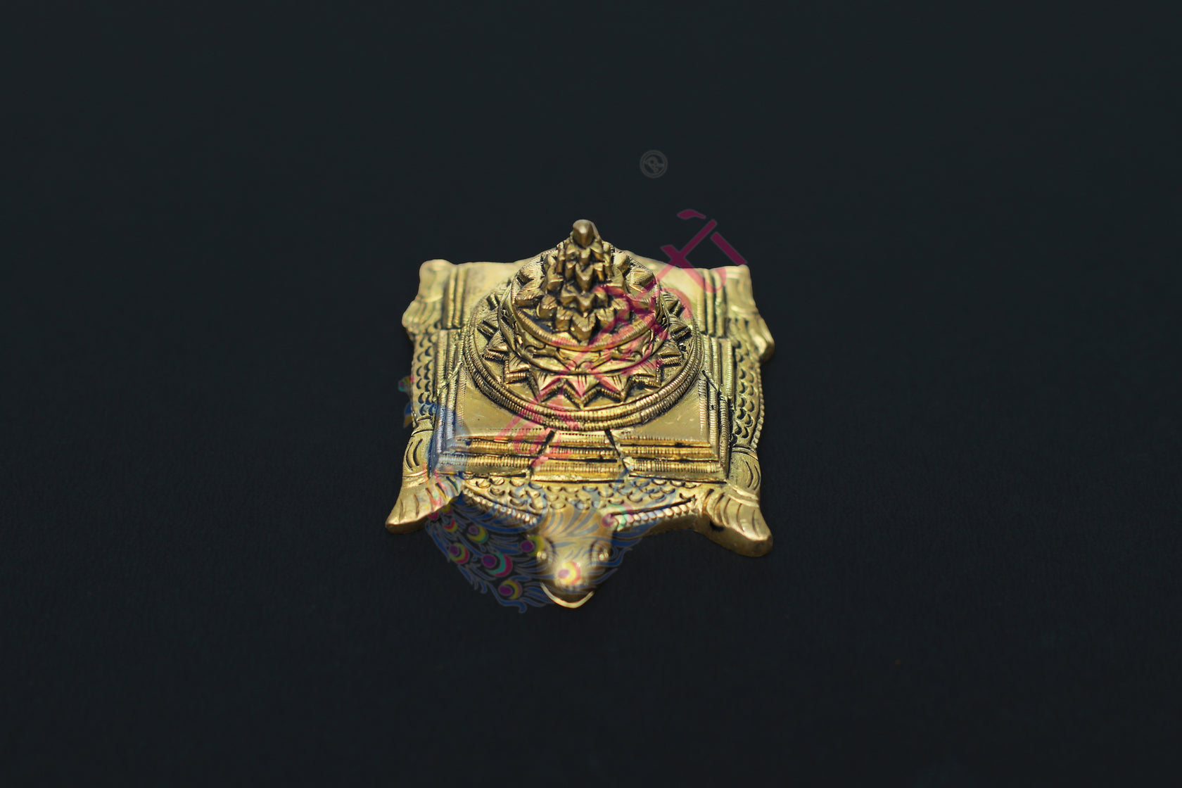 Brass Tortoise with Sri Chakram-1.75 Inches
