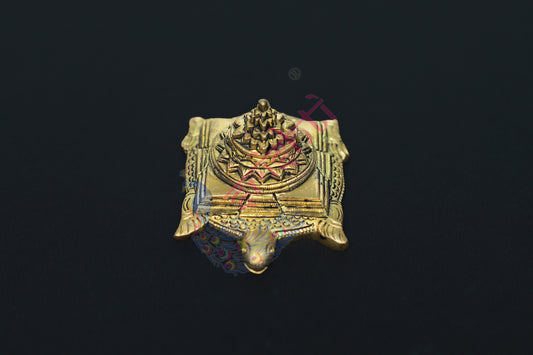 Brass Tortoise with Sri Chakram-1.75 Inches
