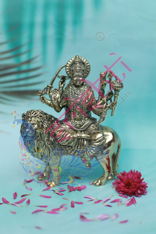 Brass Antique Cow Krishna-25 Inches