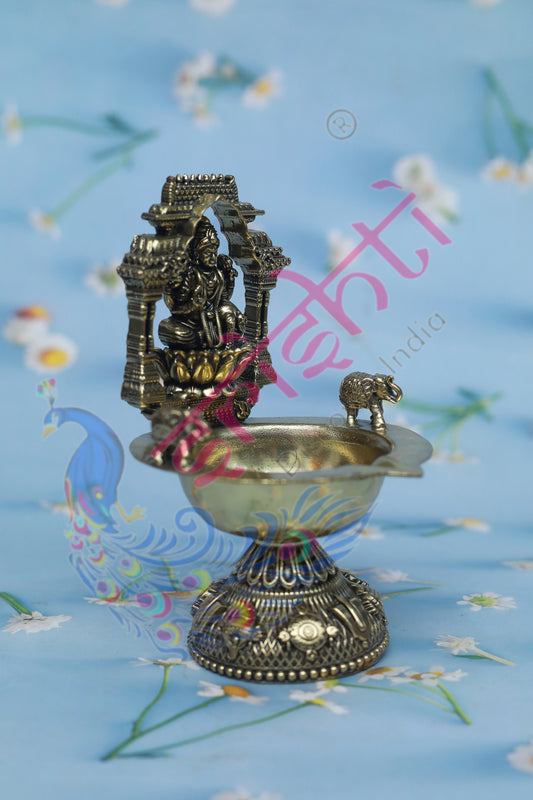 Premium Brass Lakshmi Diya-4.25 Inches