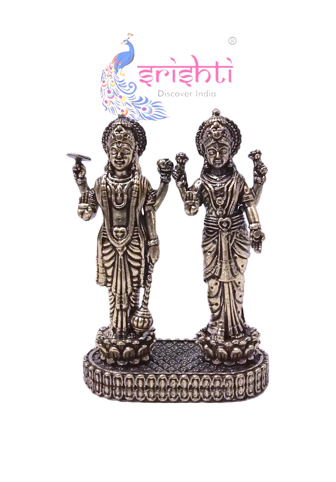 Premium Brass Vishnu Lakshmi-3 Inches