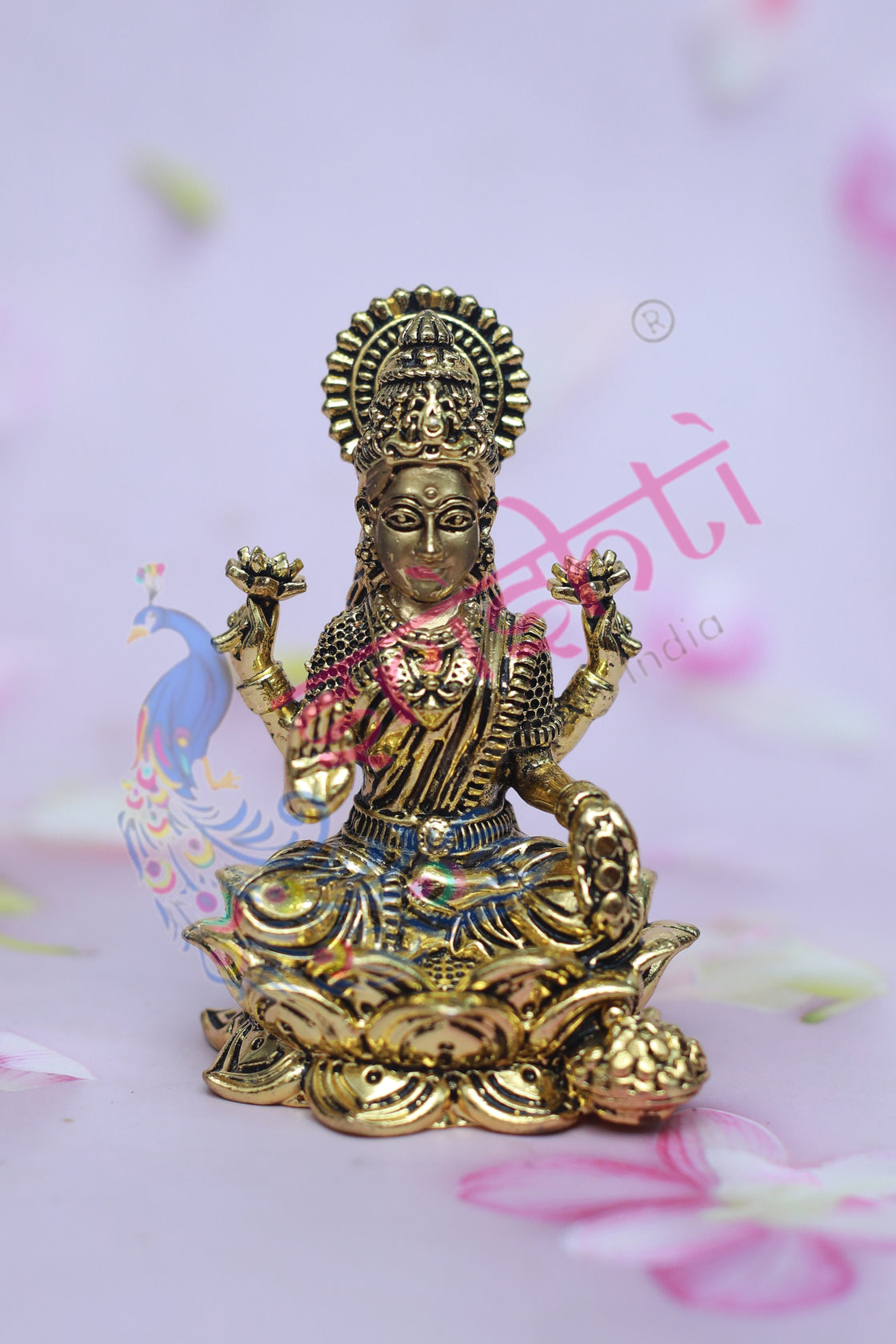 Premium Brass Lotus Lakshmi-3.5 Inches