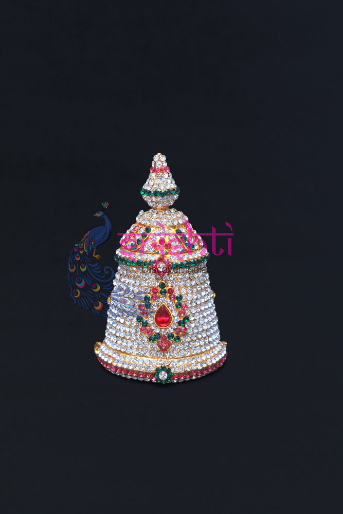 Goddess Crown With Stone Work-4.5 Inches