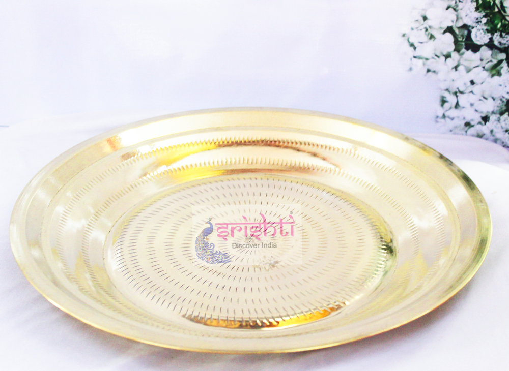Brass Tambalam Plate-14.5 Inches