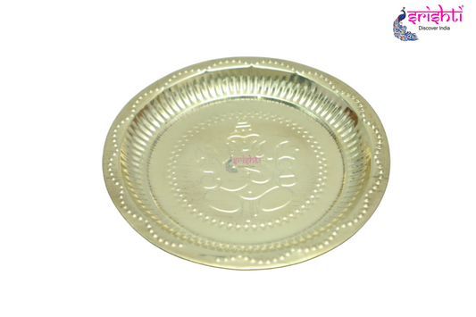 Brass Plate Ganesha Embossed-M04