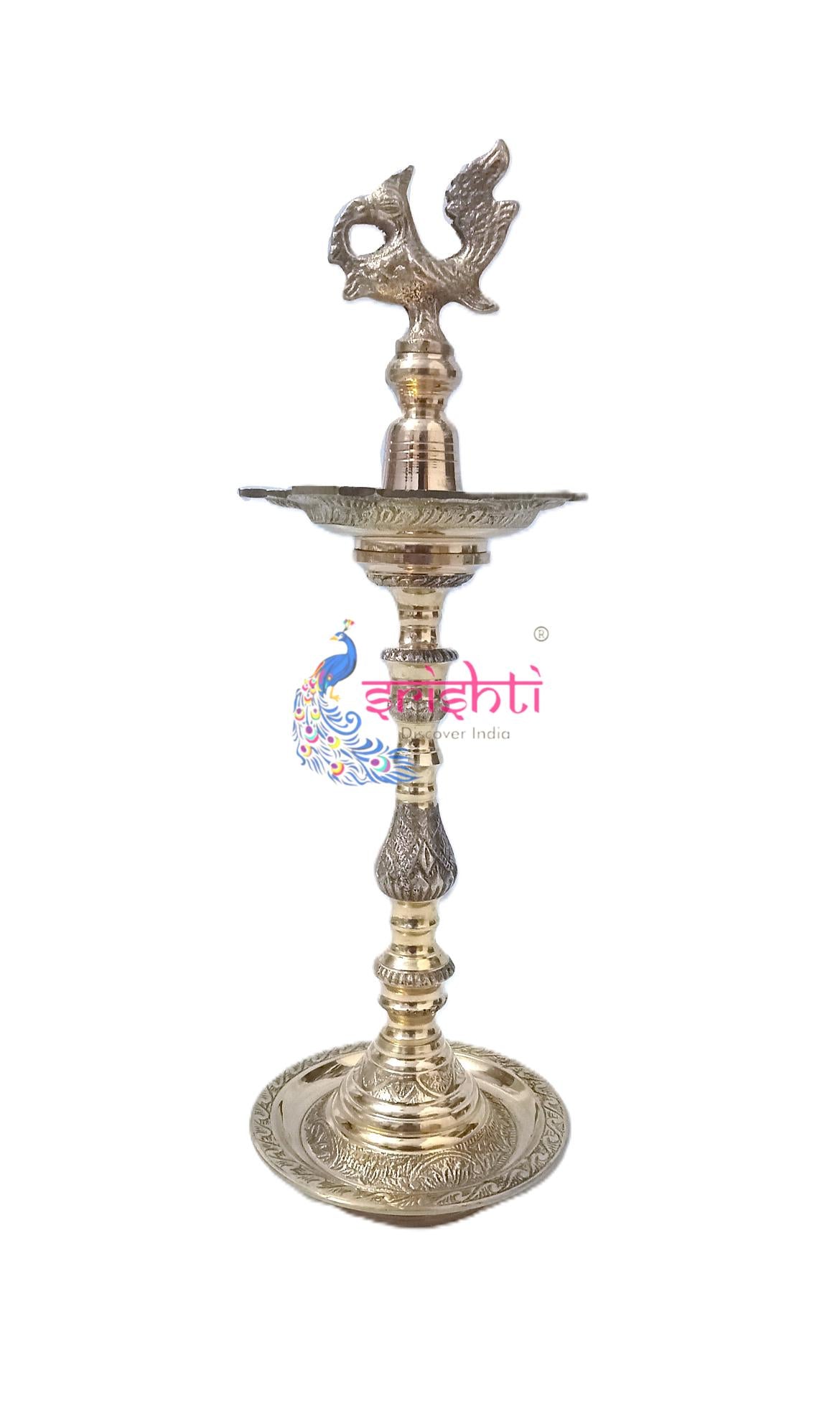 Brass Kuthuvilakku Diya-16.5 Inches