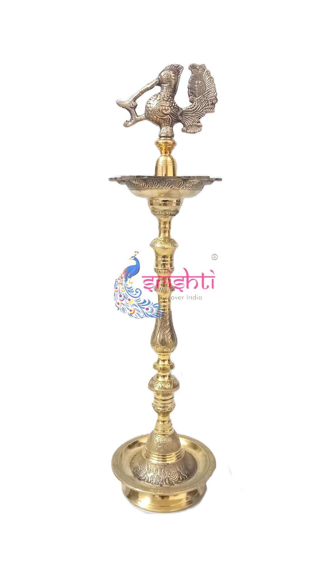 Brass Kuthuvilakku Diya-28.5 Inches