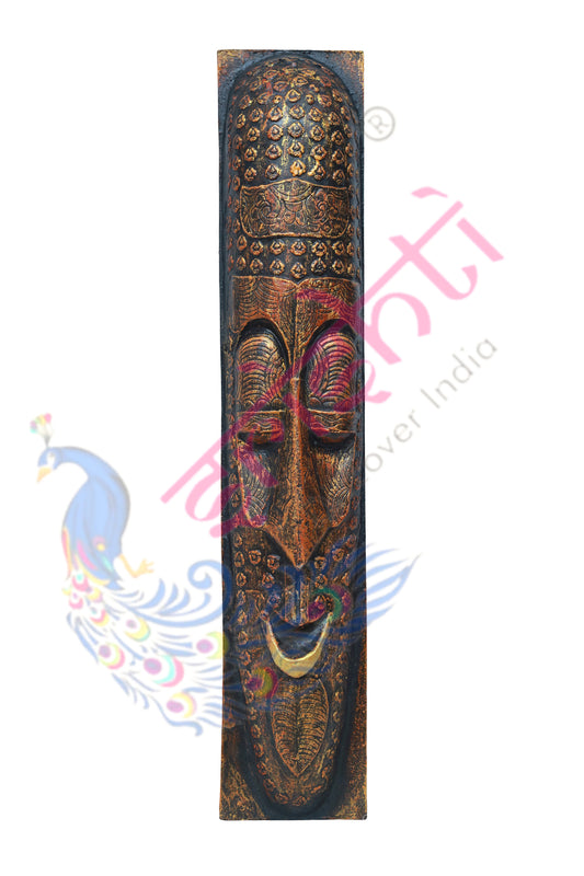 Wooden Tribal Face Wall Hanging-30 Inches