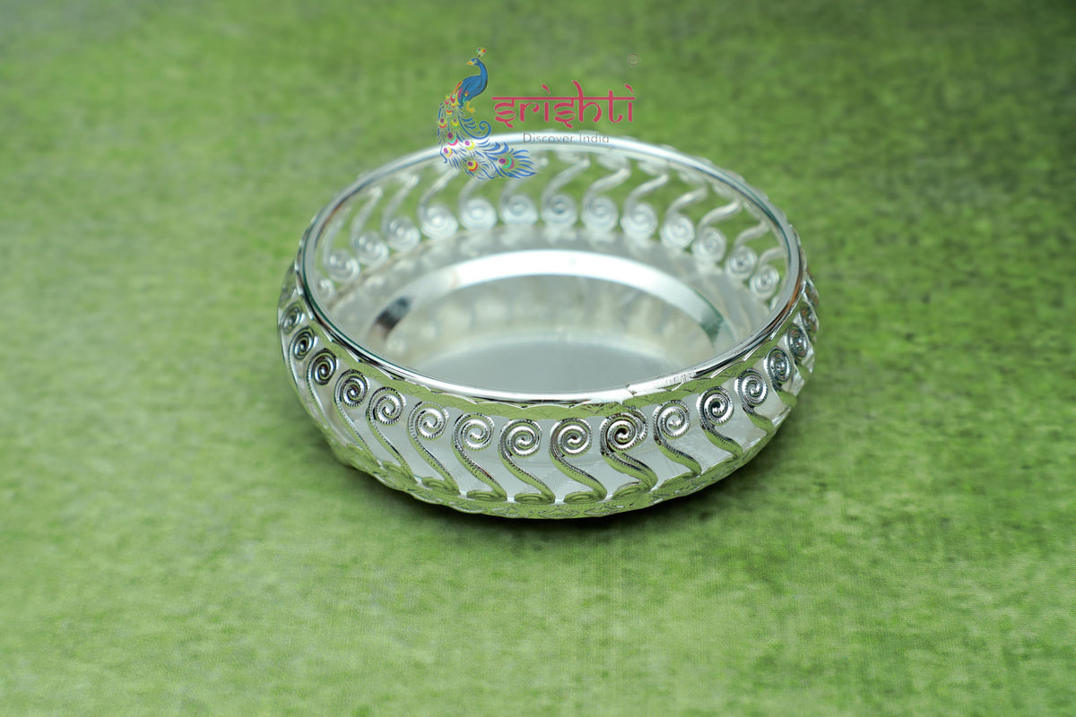 German Silver Tray-5 Inches