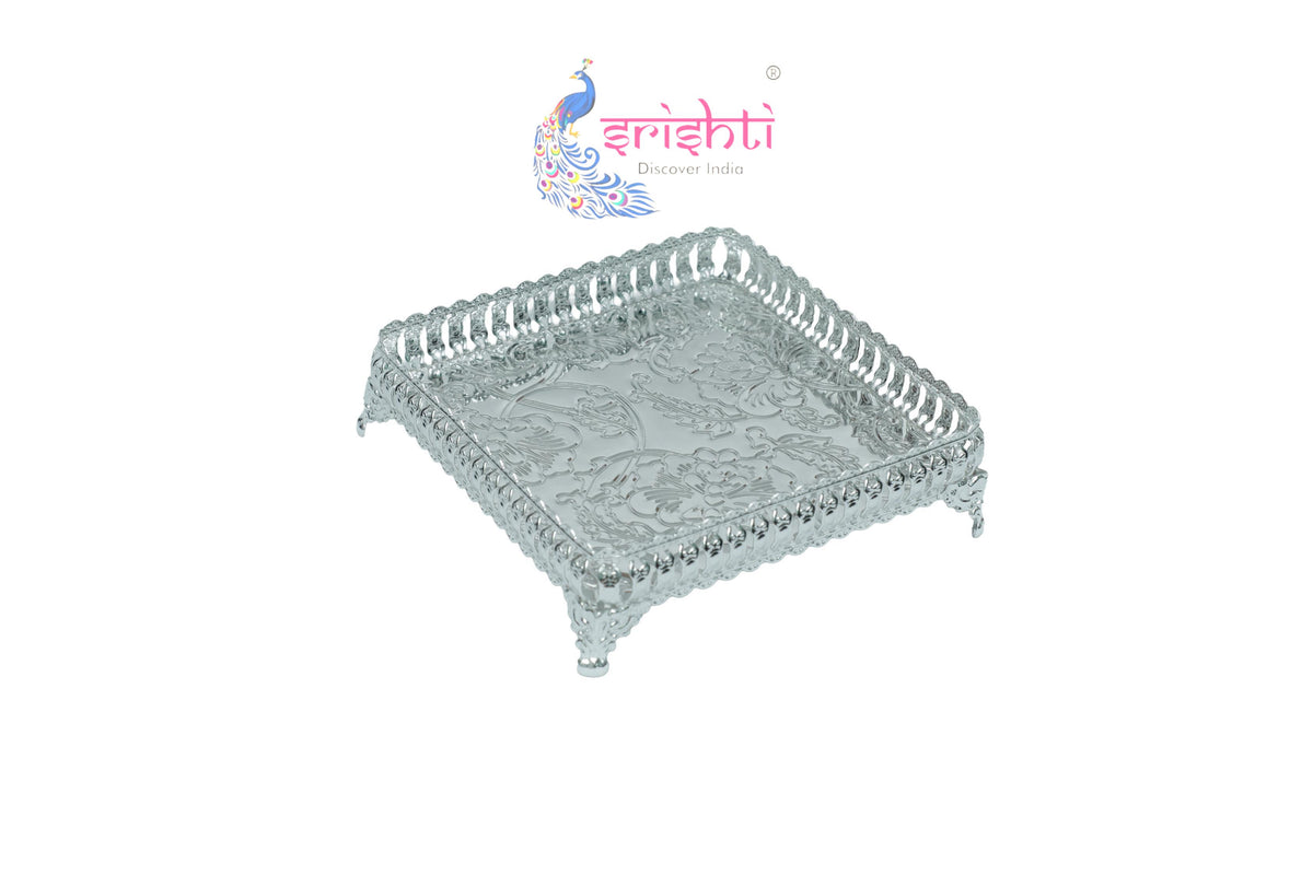 German Silver Tray-7 Inches