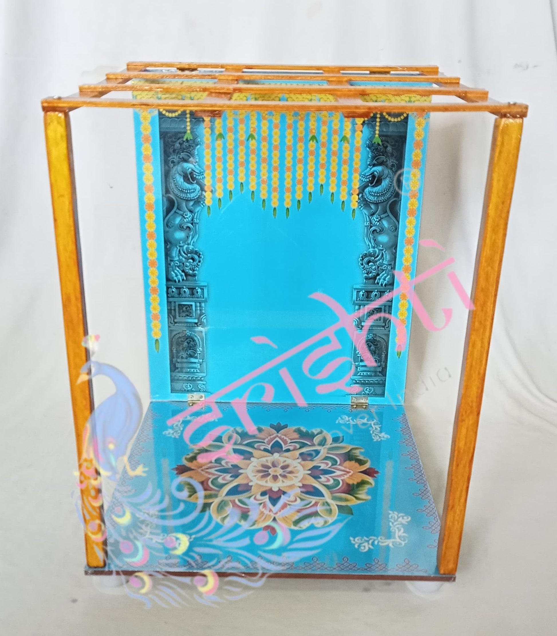 Dismantable Wooden Palavelli Set-Blue 19.5 Inches