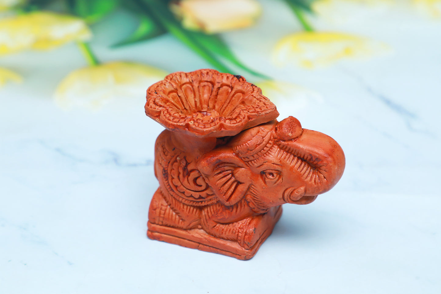 Clay Elephant Diya