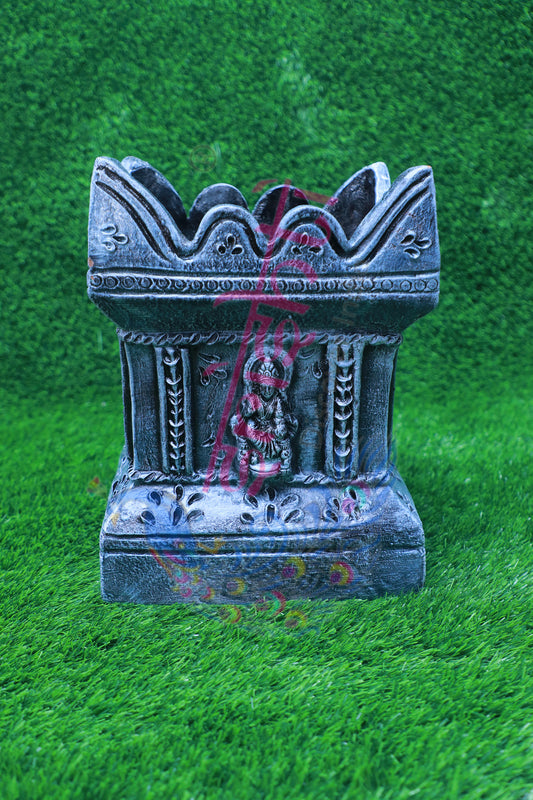Clay Decor Tulasi Pot (Stone Color)-12 Inches