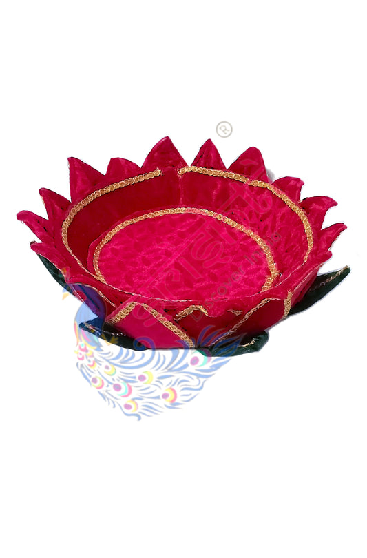 Decorative Design Lotus Stand Pink Color (3D)-6 Inches
