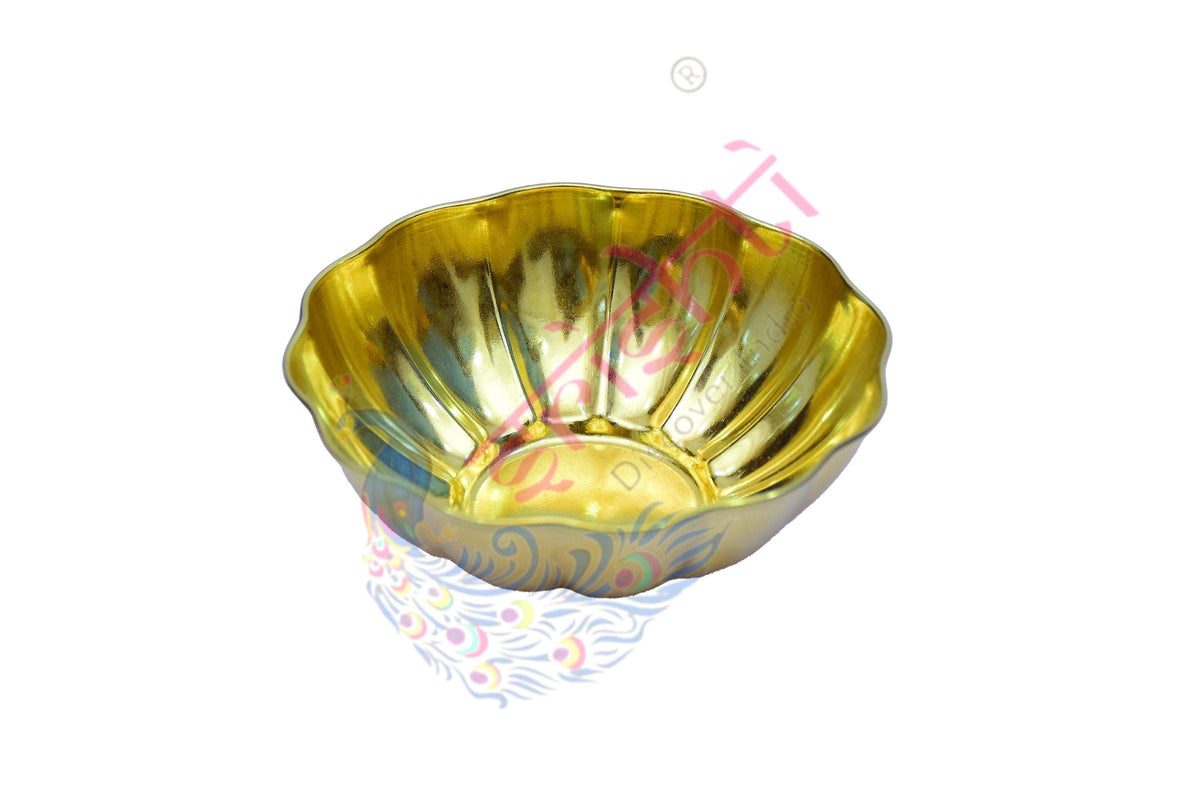Brass Flower Design Cup-3.5 Inches