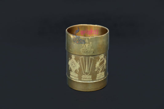 Brass Rice Measuring Cup with Thirunamam Embossed-3 Inches