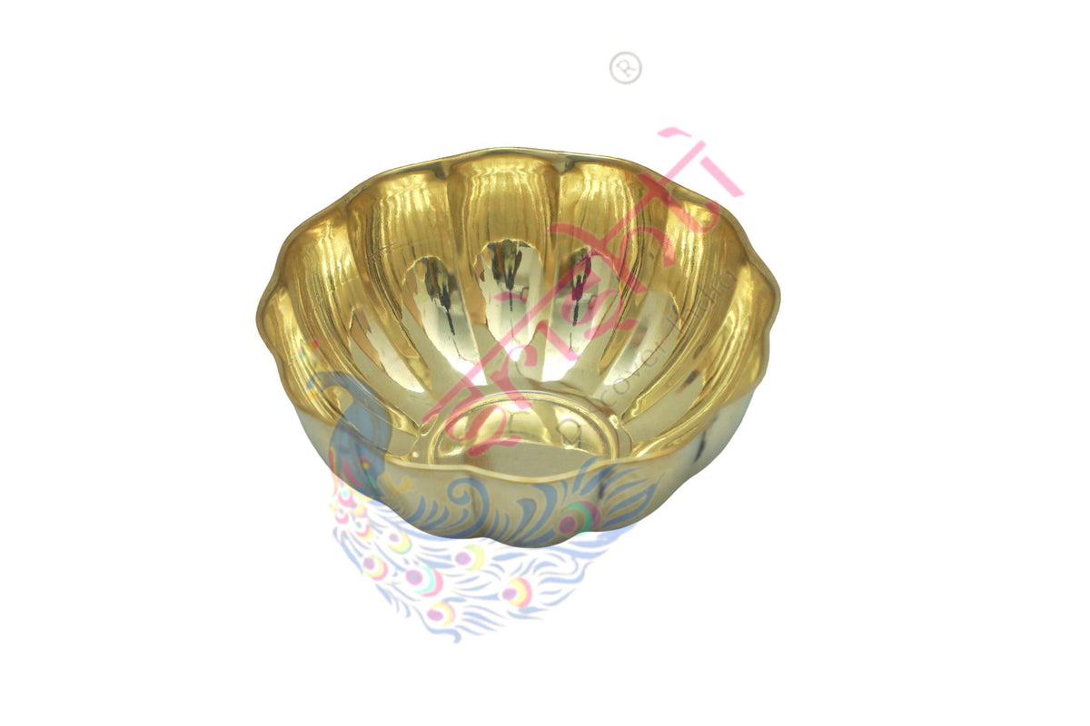 Brass Flower Design Cup-4.5 Inches