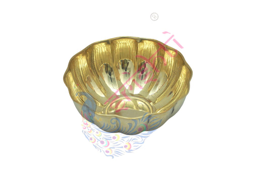 Brass Flower Design Cup-4.5 Inches