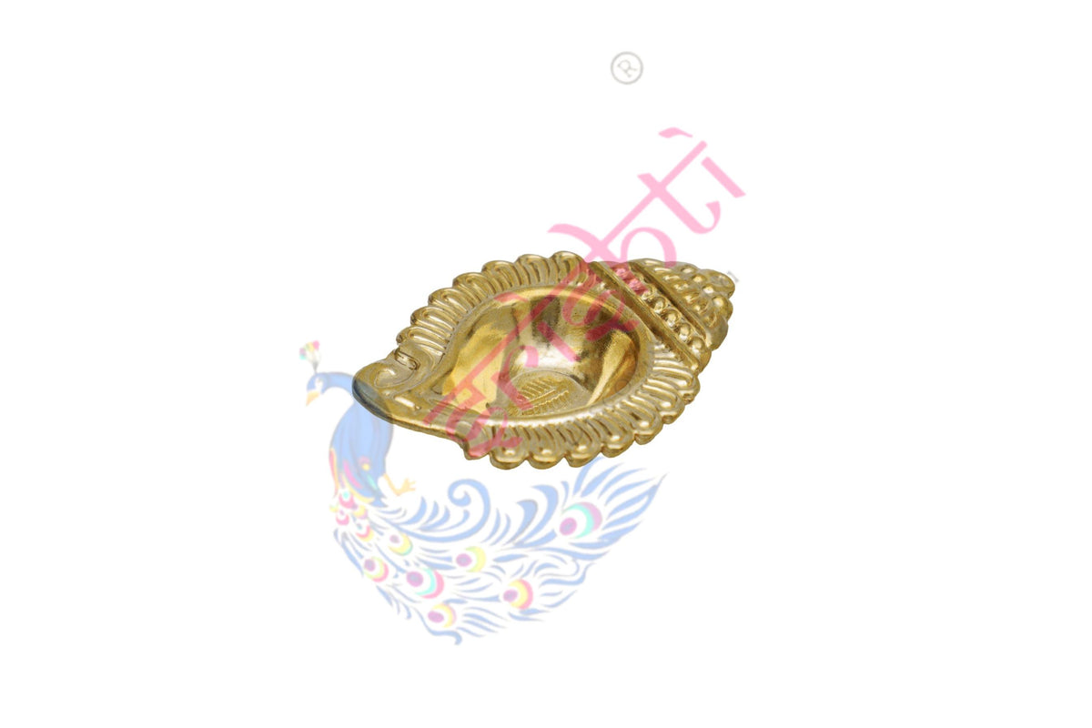 Brass Shankh Diya-3.5 Inches