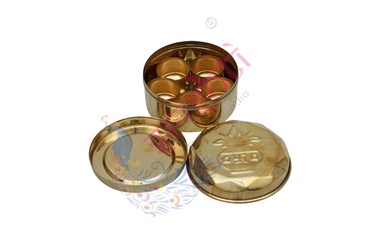 Brass Spices Storage Box-3 Inches