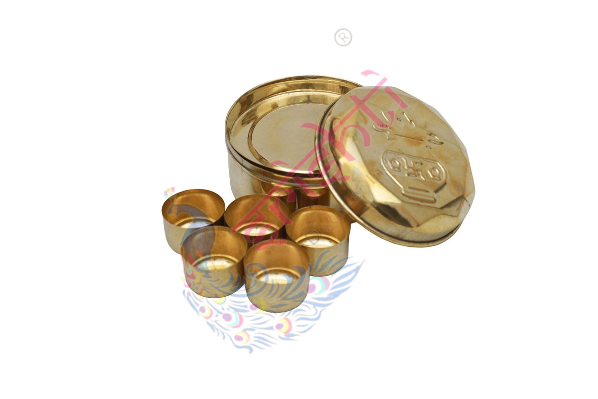 Brass Spices Storage Box-3 Inches