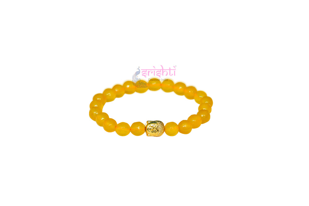 Semi-Processed Beads Bracelet Yellow Color