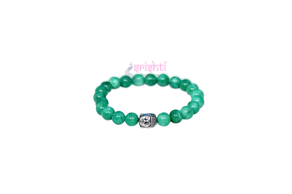 Semi-Processed Beads Bracelet Green Color