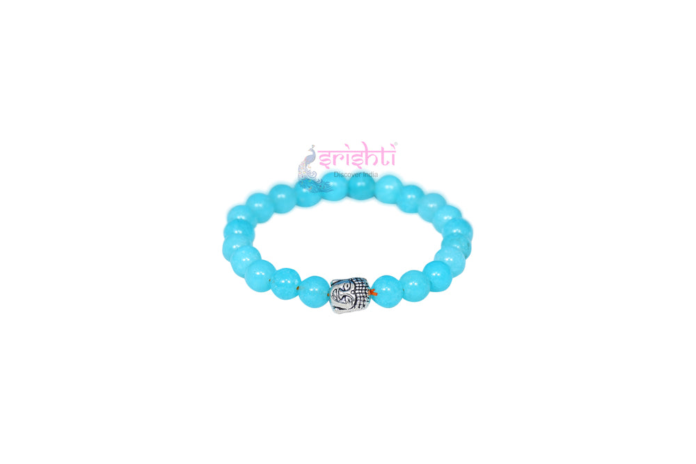 Semi-Processed Beads Bracelet Lite Blue Color