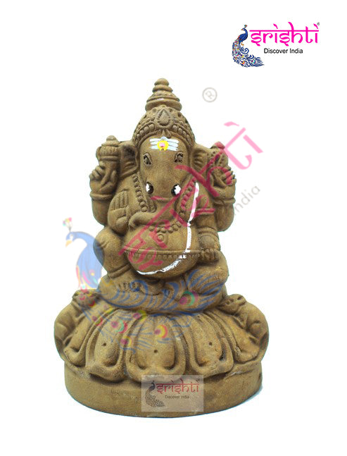 Clay Lotus Ganesha-5 Inches