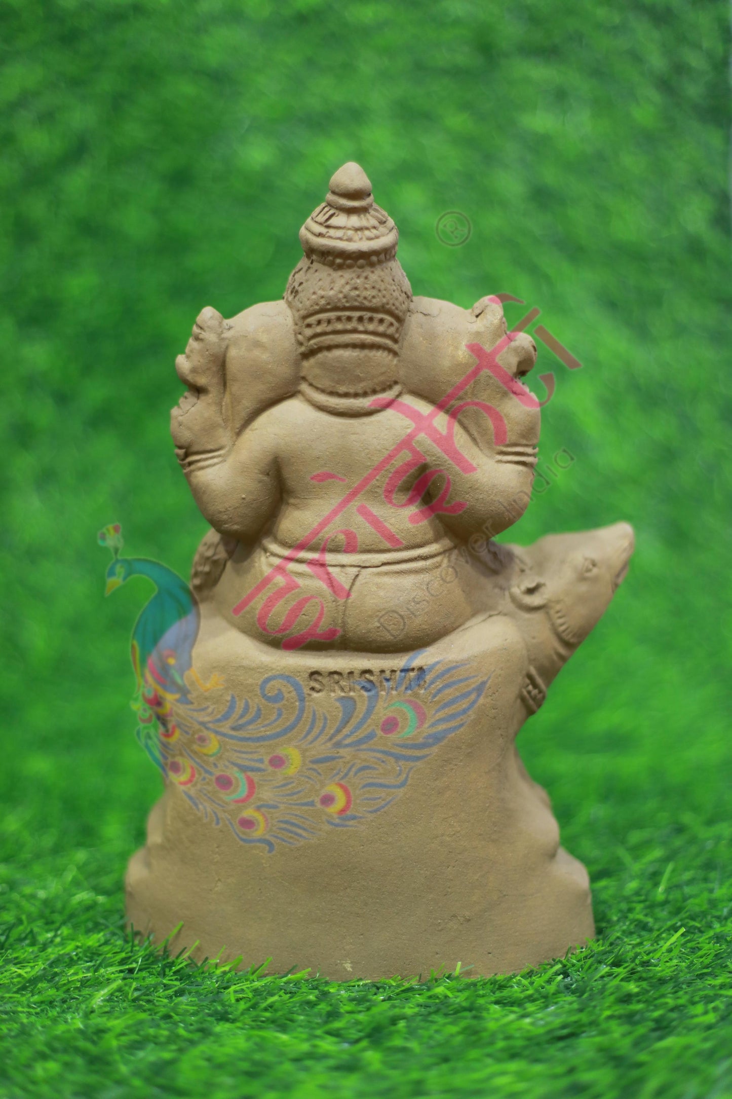 Clay Mooshiga Ganesha Brown-10 Inches