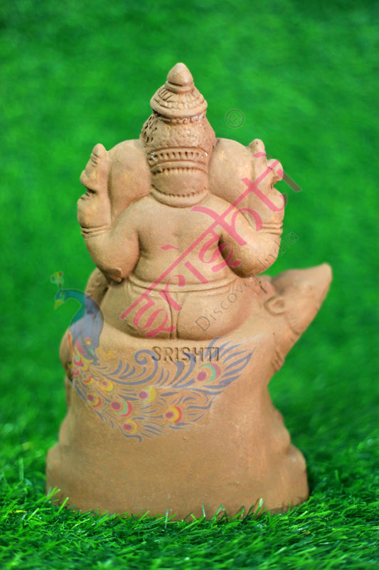 Clay Mooshiga Ganesha Brown-10 Inches