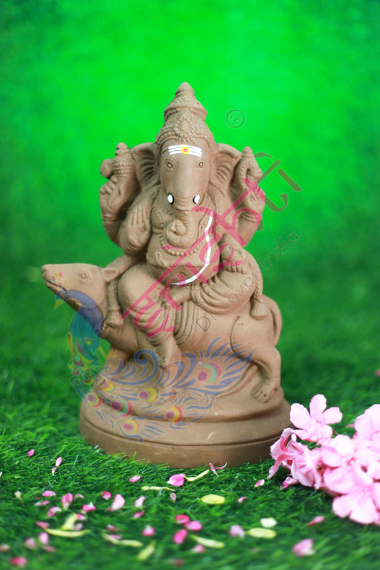 Clay Mooshiga Ganesha Brown-10 Inches