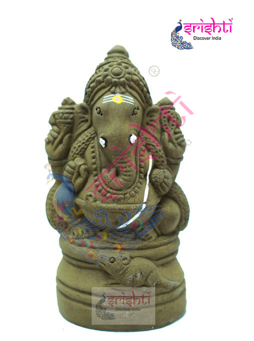 Clay Ganesha-6.5 Inches