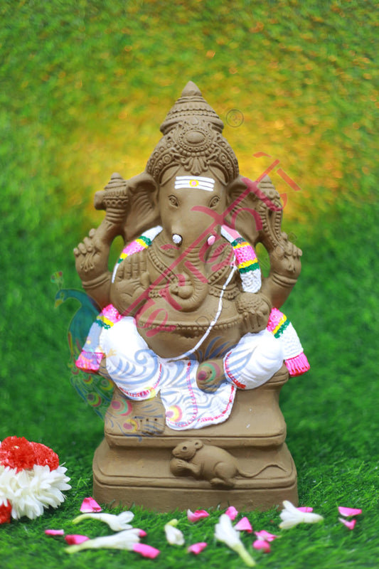 Clay Ganesha-15.5 Inches