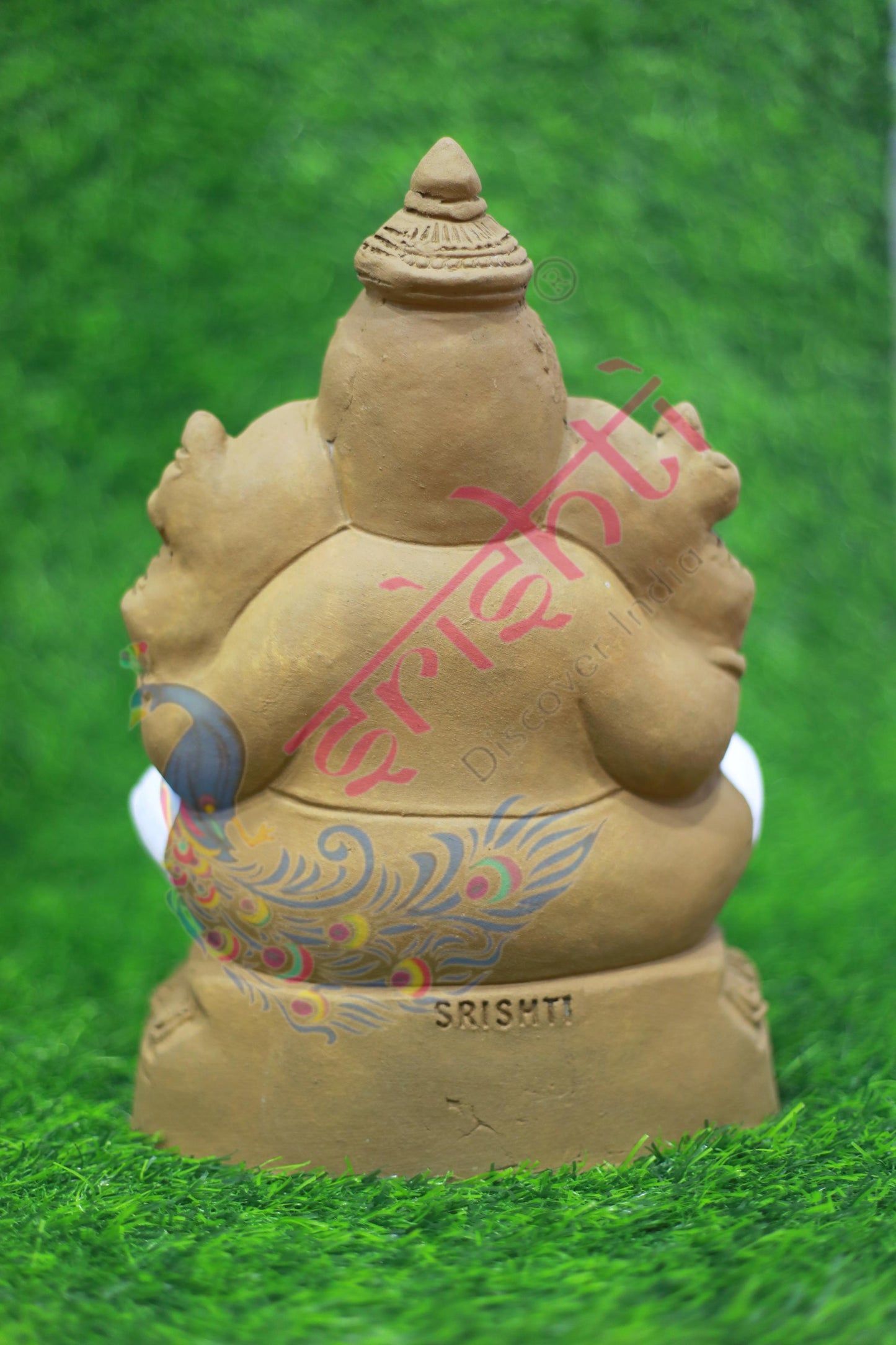 Clay Lotus Ganesha-11 Inches