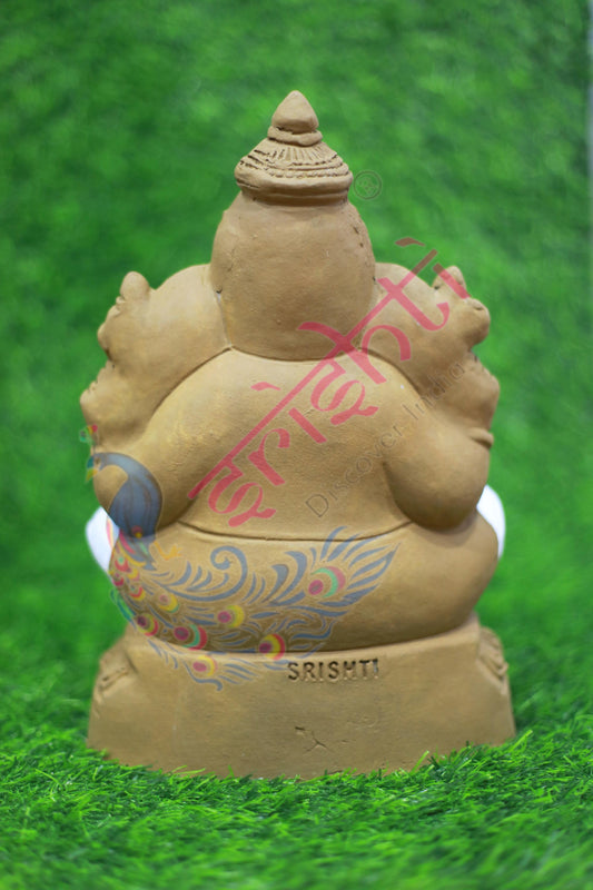 Clay Lotus Ganesha-11 Inches