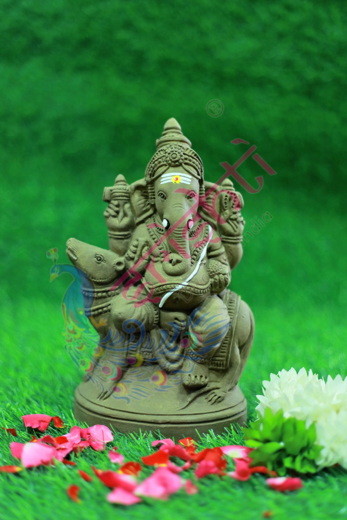 Clay Mooshiga Ganesha-9.5 Inches