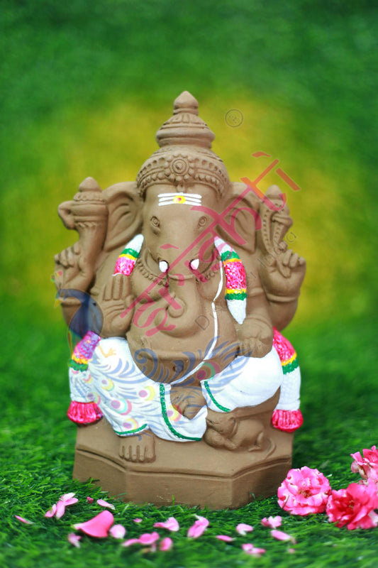 Clay Ganesha-10 Inches