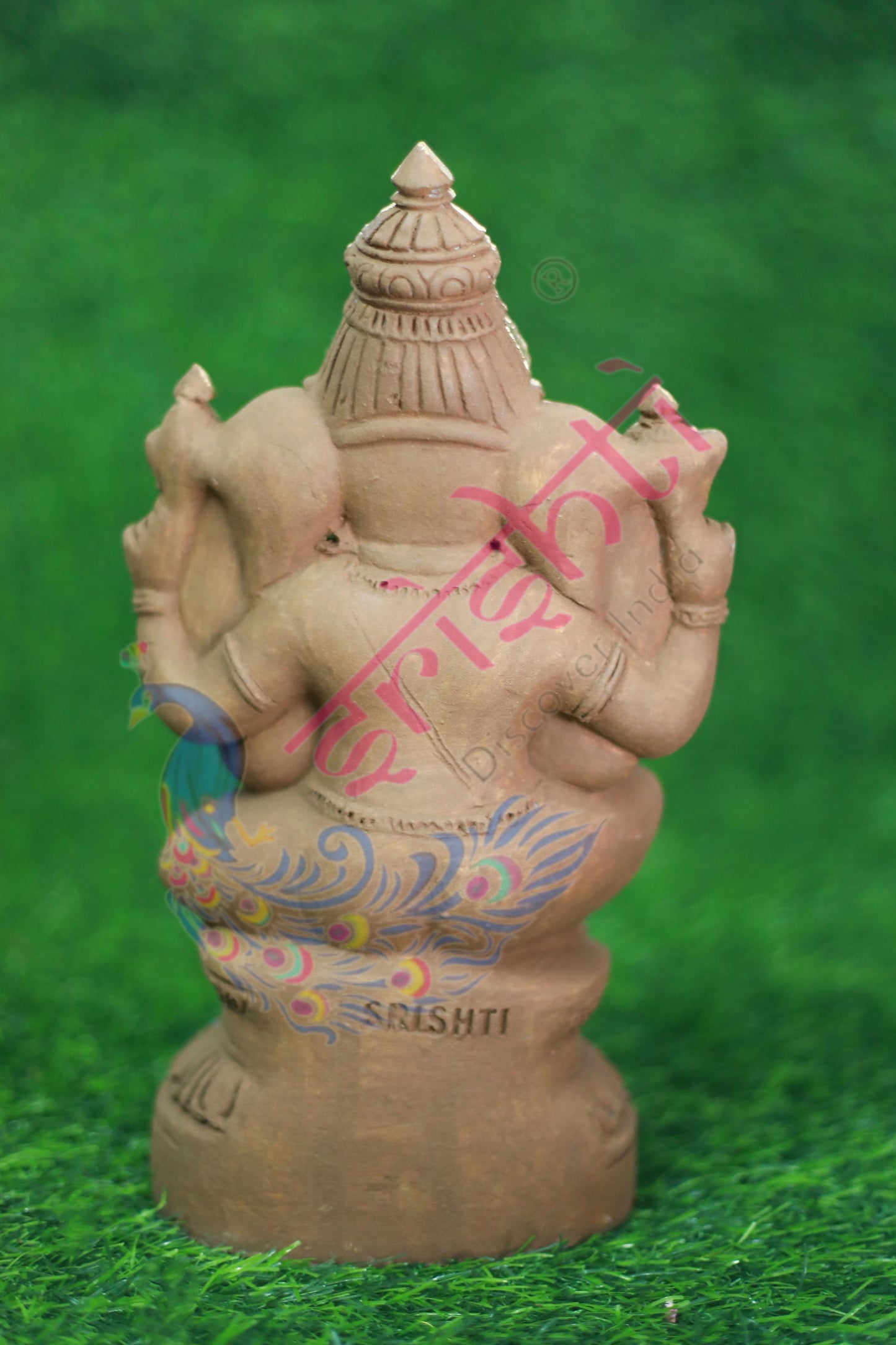 Clay Valampuri Ganesha Gold-11 Inches