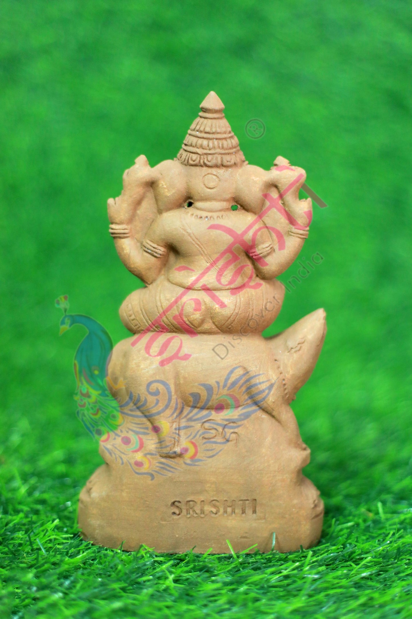 Clay Mooshiga Ganesha-8 Inches