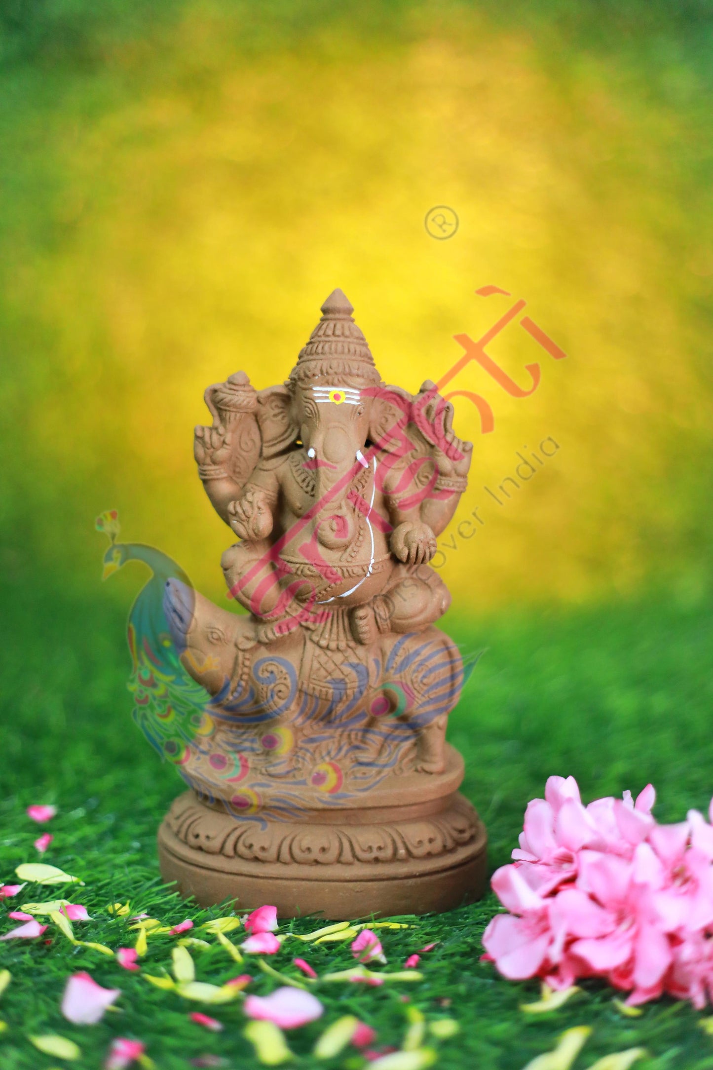 Clay Mooshiga Ganesha-8 Inches