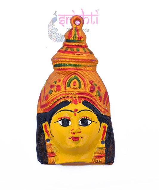 Varalakshmi Goddess Yellow Face-6.5 Inches-M01