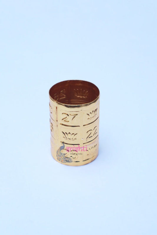 Kubera Padi Metal Gold Plated(Rice Measuring Cup)-1.5 Inches