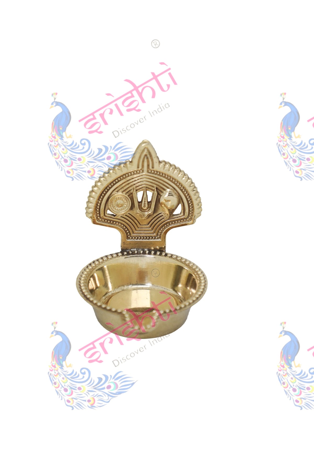 Brass Thirunamam Diya-3 Inches-m01