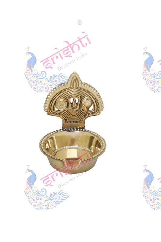 Brass Thirunamam Diya-3 Inches-m01