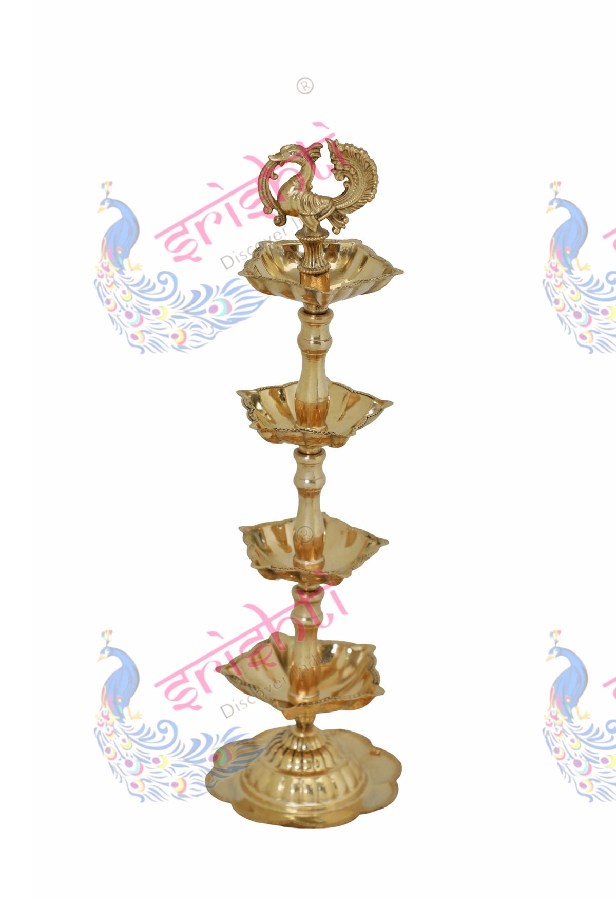 Brass Four Step Annam Diya-10.5 Inches