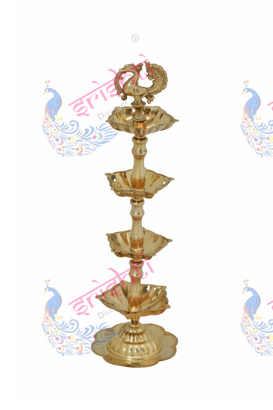 Brass Four Step Annam Diya-10.5 Inches