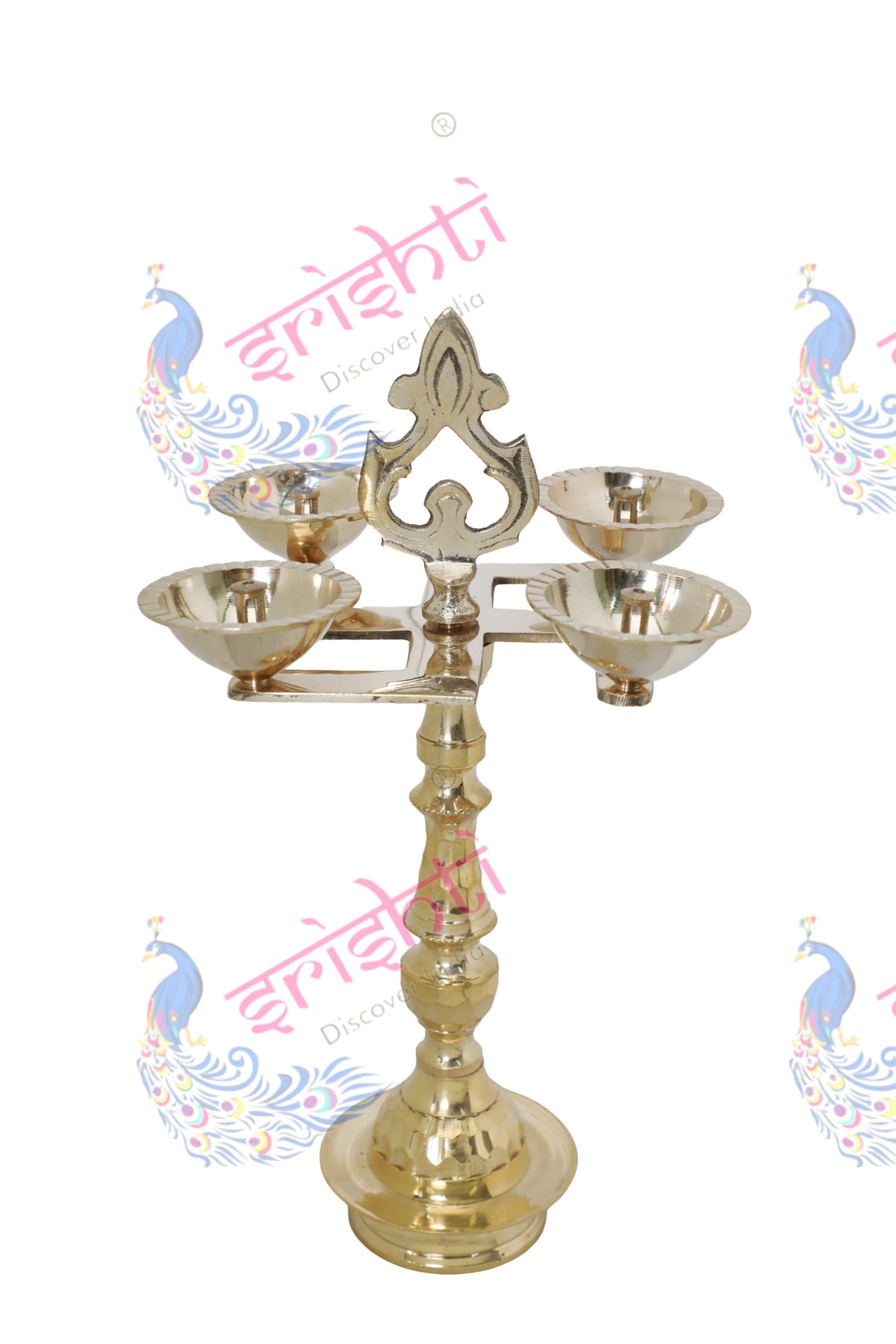Brass Swastik Diya-13 Inches