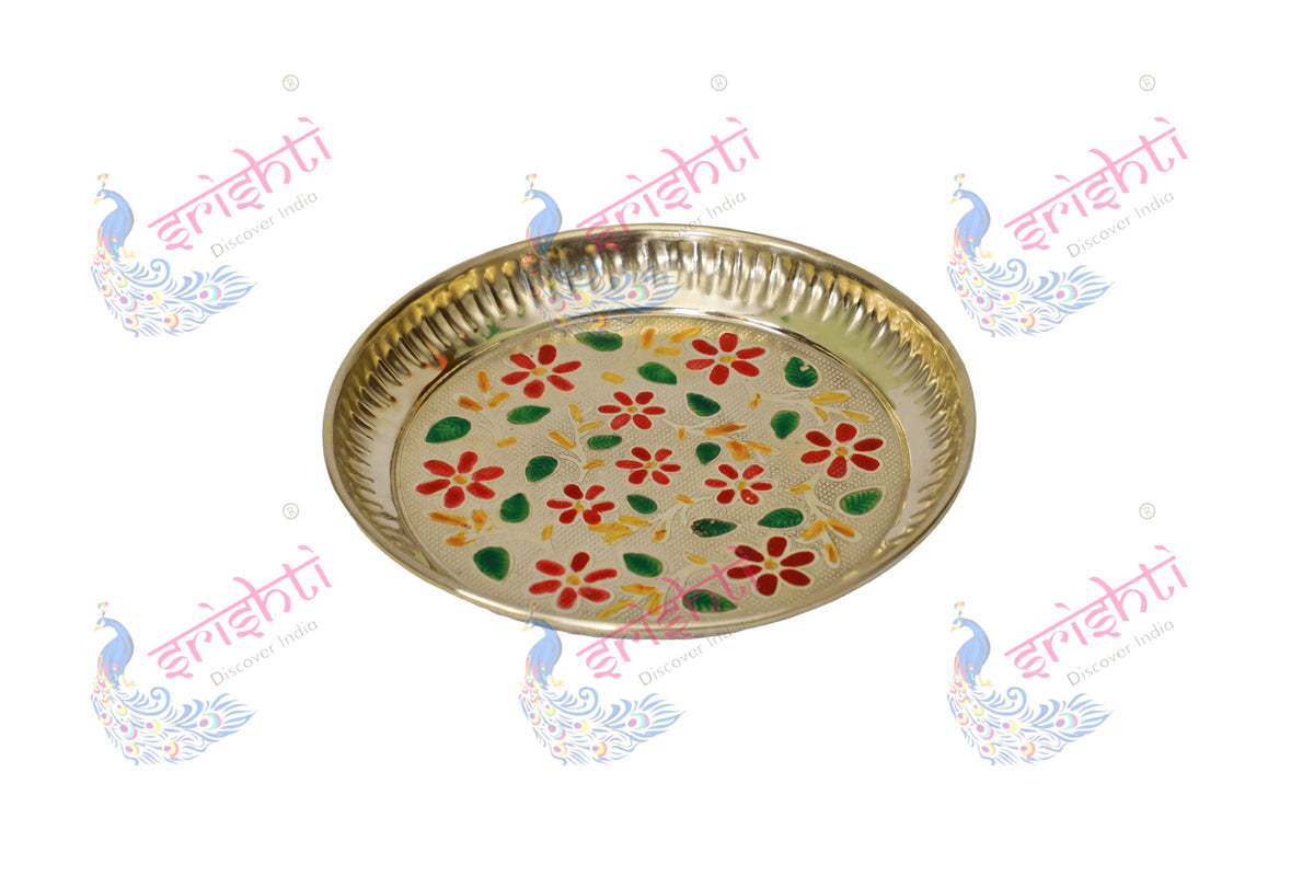 Brass Flower plate/thali-6 Inches
