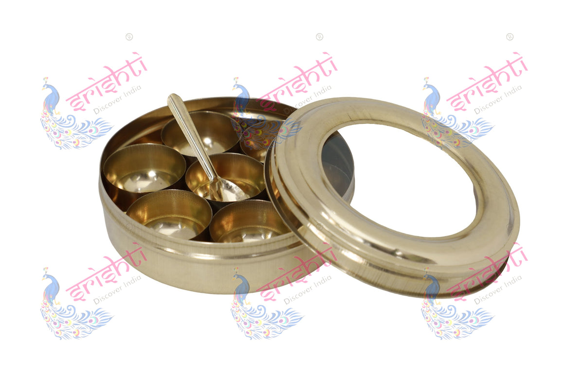 Brass Spices Storage Box-5.25 Inches